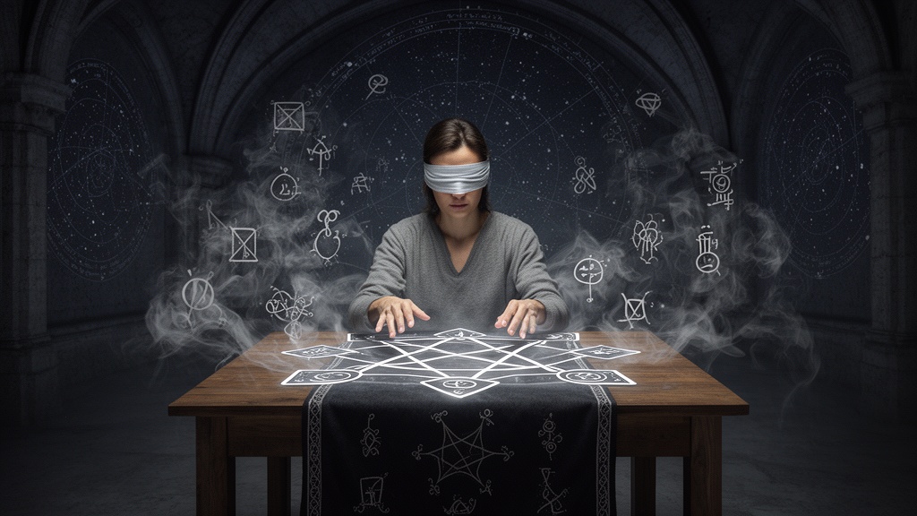 If someone else shuffles, pulls, and logs your spread, and you never lay eyes on a single card, what are you actually reading when you “read”?