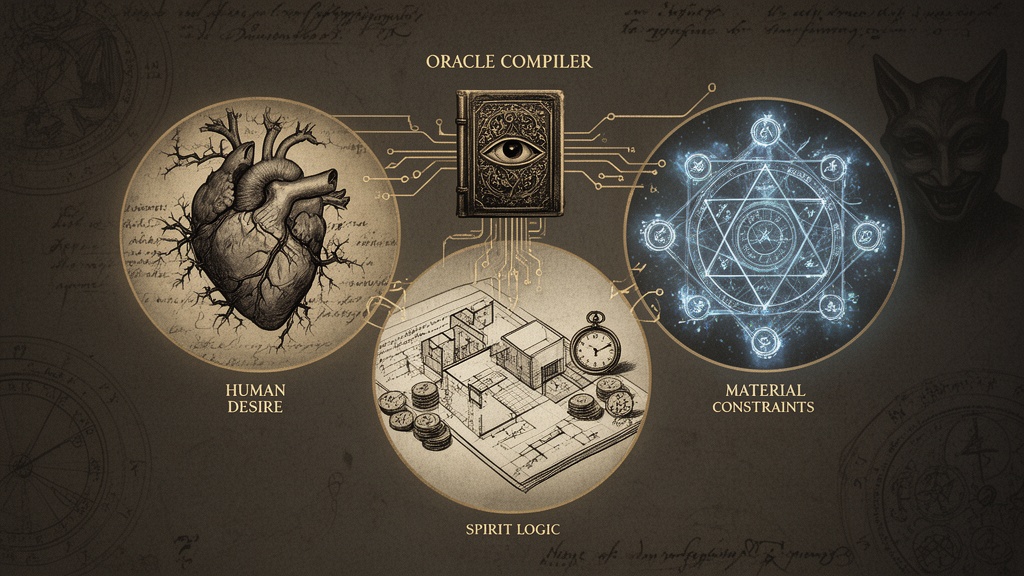When a working feels potent — vivid dreams, sharp synchronicities, strong presence — but your bank balance does not move, the compiler model gives you a blunt diagnostic question: did you ever constrain the oracle's output to the financial domain, or have you been compiling for a different target all along?